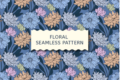 Art floral vector seamless pattern.