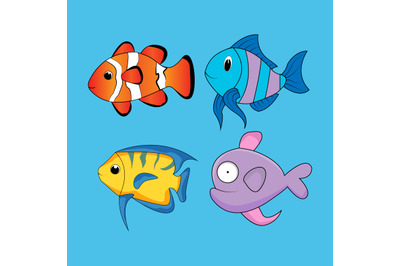 fish cartoon simple vector illustration