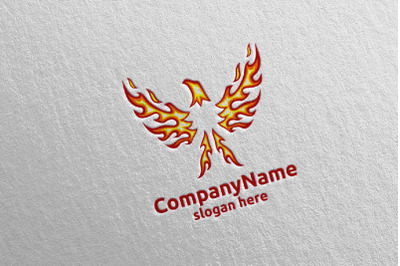 Eagle Logo Fire and Flame Concept 18