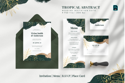 Tropical Abstract Wedding Suite
