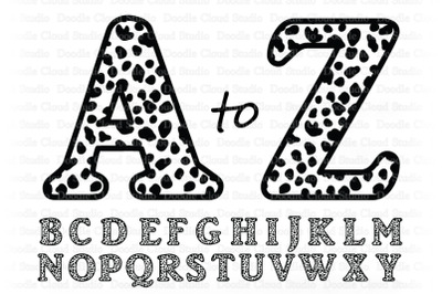 Cheetah Alphabet SVG, Cheetah Letters Clipart.