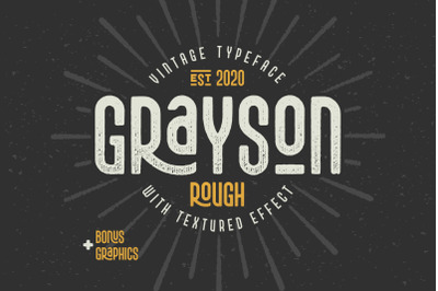 Grayson Rough Font and Graphics