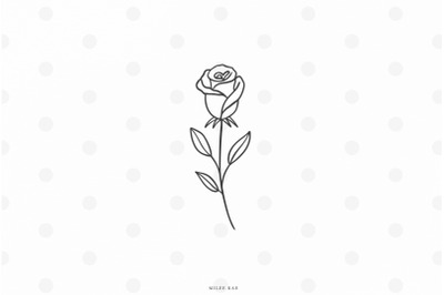Small rose svg cut file