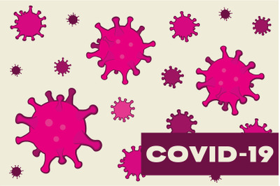 Coronavirus vector illustration, COVID-19, pandemic