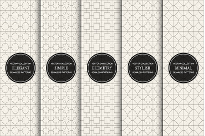 Vector seamless geometric patterns