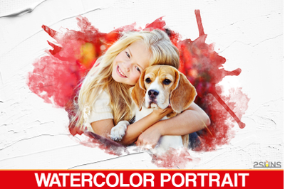 30 Watercolor Portrait Masks - Clipping Masks - Watercolor Overlays -