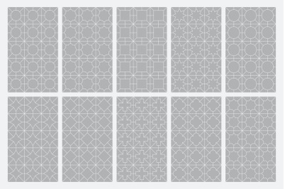 Oriental seamless geometric patterns