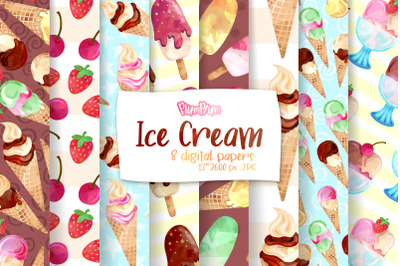 Ice Cream Digital Papers