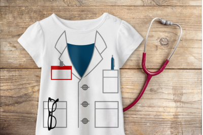 Mock Lab Coat | SVG | PNG | DXF | EPS