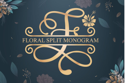 Floral Split Monogram