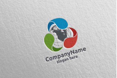 Global Modern Technology Logo Design 2