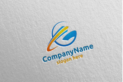 Global Modern Technology Logo Design 4