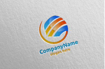 Global Modern Technology Logo Design 6