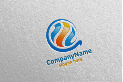 Global Modern Technology Logo Design 9