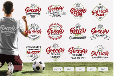 Set of logos Soccer
