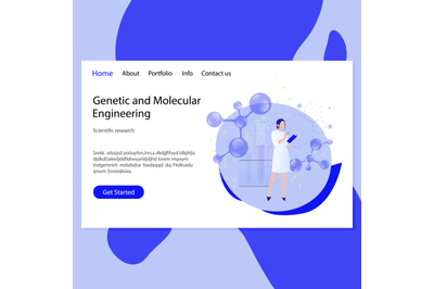 Genetic and molecular engineering landing page web