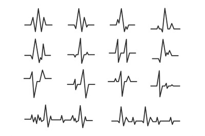 Ecg. Sinusoidal pulse lines, frequency heartbeat stress testing life,