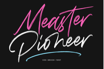 Measter Pioneer SVG Brush Font