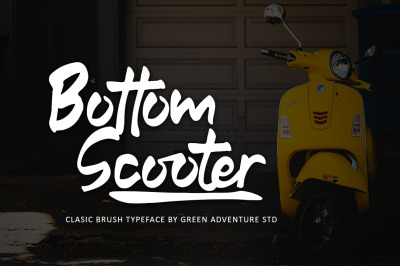 Bottom Scooter - Clasic Brush Typeface