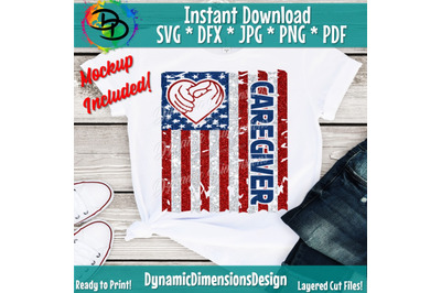 Caregiver svg&2C; Flag SVG&2C; Flag png&2C; American flag svg&2C; patriotic svg&2C; C