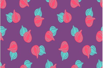 Seamless pattern of figs fruits virtual background for Zoom