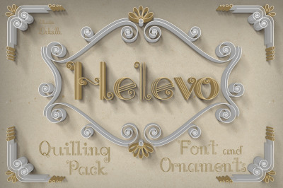 Helevo - Quilling Pack - font and ornaments