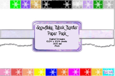 Snowflake Title Block Border Paper Pack