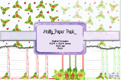 Holly Paper Pack