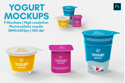 Yogurt Mockups - 9 Views