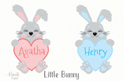 Cute Little Easter Bunny Clipart 4