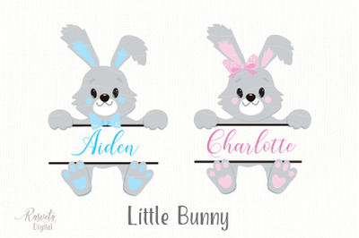 Cute Little Easter Bunny Clipart 1