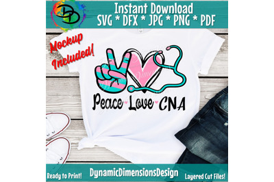 Peace Love CNA svg&2C; CNA Sublimation&2C; Nurse svg&2C; Peace Love&2C; cna PNG&2C; I