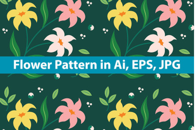 Flower Pattern Background Art