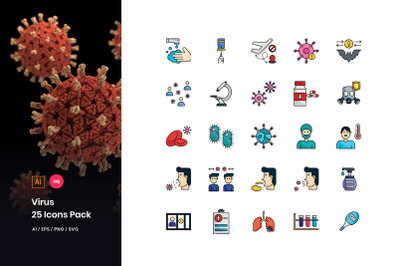 Virus Transmission Icons Pack
