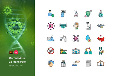 Coronavirus Disease Icons Pack