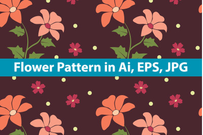 Vintage Background Flowers Pattern