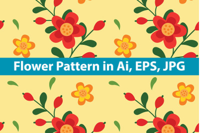 Vintage Flowers Pattern Art