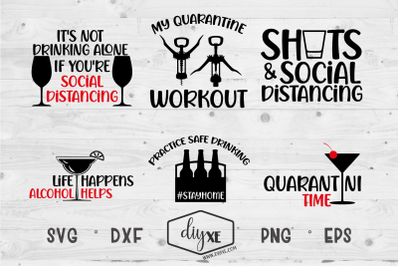 Practice Safe Drinking - A Collection Of Quarantine SVG Cut Files
