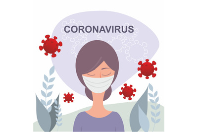 Coronavirus prevention illustration. COVID-19