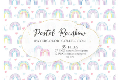 Watercolor Pastel Rainbow Collection