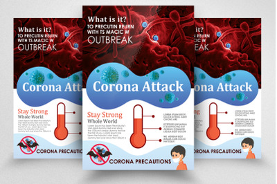 Corona Virus Awareness Flyer Template