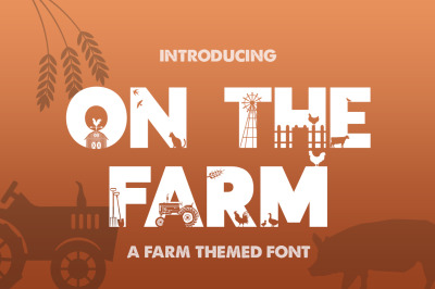 On the Farm Font (Farm Font, Silhouette Font, Cricut Font)