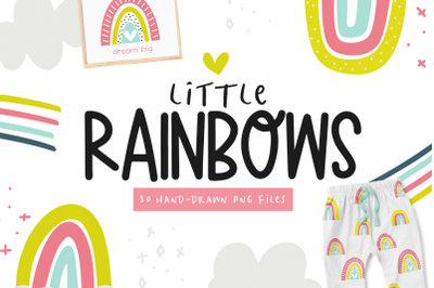 Bright Rainbows Clip Art Illustrations