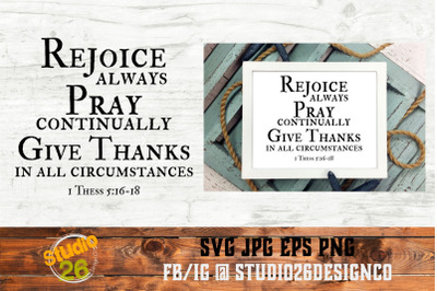Rejoice - Pray - Give Thanks - SVG PNG EPS