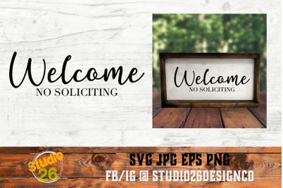 Welcome - No Soliciting - SVG PNG EPS