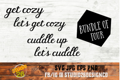 Cozy/Cuddle Bundle - 4 Files - SVG PNG EPS