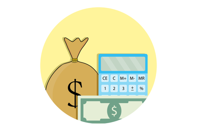 Counting money icon