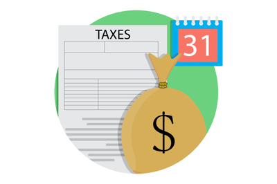 Tax day concept icon