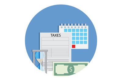 Time for taxation icon