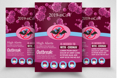 Corona virus Care &amp; Symptom Flyer/Poster